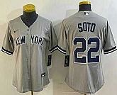 Women's New York Yankees #22 Juan Soto Gray Cool Base Stitched Baseball Jersey,baseball caps,new era cap wholesale,wholesale hats